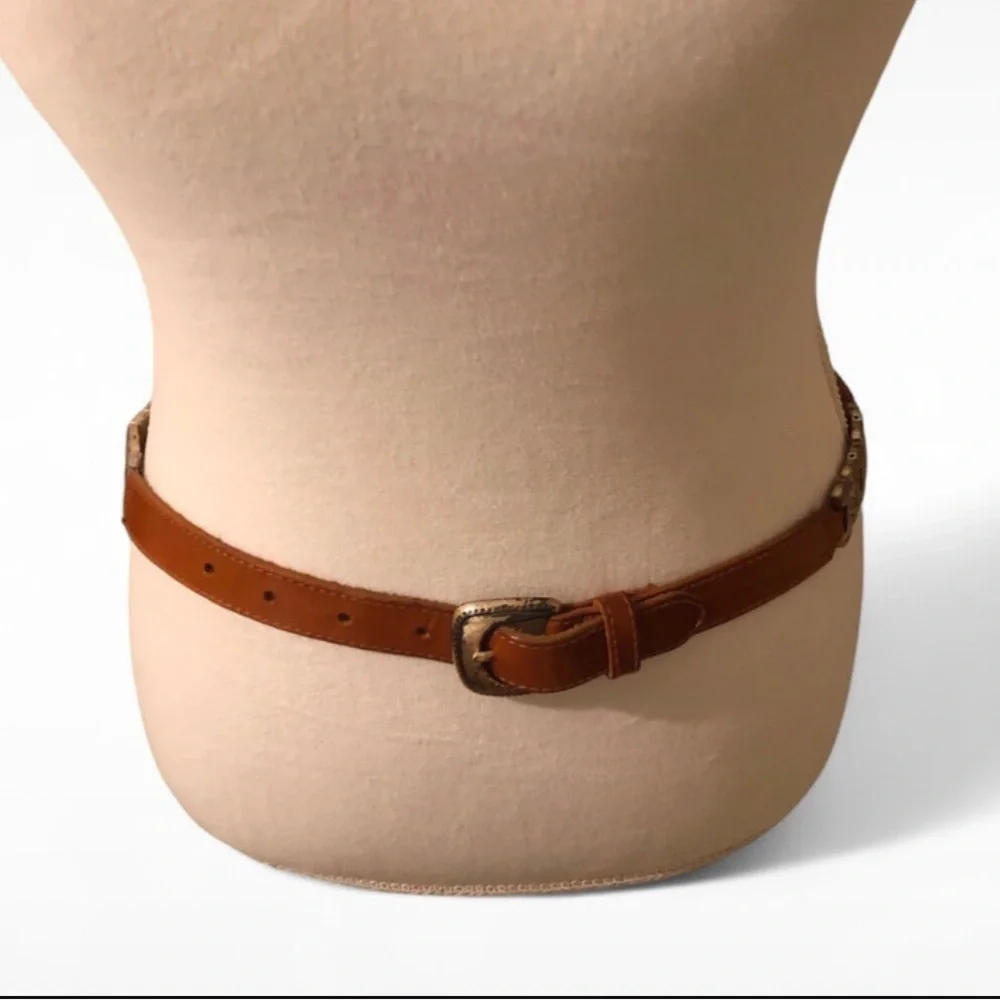 Fossil brown leather belt